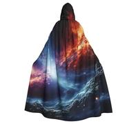BYPPJGH Capa con capucha de Halloween para adultos, estrellas del espacio exterior, capa de longitud completa, disfraz de Halloween, Navidad, cosplay, para hombres y mujeres