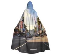 BYPPJGH Capa con capucha de Halloween para adultos, Hollywood Boulevard, capa de longitud completa, disfraz de Halloween, Navidad, cosplay, para hombres y mujeres