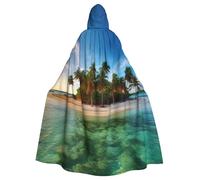 BYPPJGH Capa con capucha de Halloween para adultos, islas del extranjero, capa de longitud completa, disfraz de Halloween, Navidad, cosplay, para hombres y mujeres