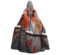 BYPPJGH Capa con capucha de Halloween para adultos, lindos pájaros cardenales, capa de longitud completa, disfraz de Halloween, Navidad, cosplay, para hombres y mujeres