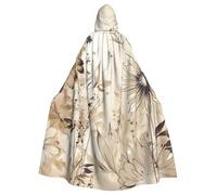 BYPPJGH Capa con capucha de Halloween para adultos, líneas de flores, capa de longitud completa, disfraz de Halloween, Navidad, cosplay, para hombres y mujeres