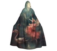 BYPPJGH Capa con capucha de Halloween para adultos, una noche de milagros y magia, capa de longitud completa, disfraz de Halloween, Navidad, cosplay, para hombres y mujeres