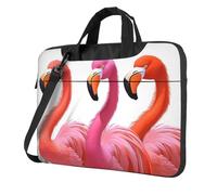 BYPPJGH Flamingo - Bolsa de hombro para laptop para hombres y mujeres, maletín con asa de correa, bolsa impermeable para laptop, Black, 14 inch