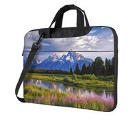 BYPPJGH Grand Teton National Park - Bolsa de hombro para laptop para hombres y mujeres, bolsa de mensajero con asa de correa, bolsa impermeable para laptop, Black, 15.6 inch