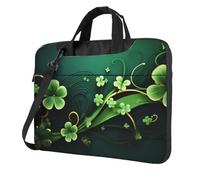 BYPPJGH Happy St Patrick's Day - Bolsa de hombro para laptop para hombres y mujeres, maletín con asa de correa, bolsa impermeable para laptop, Black, 14 inch