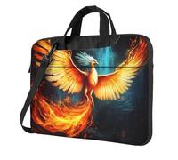 BYPPJGH Hermosa bolsa de hombro Phoenix para laptop para hombres y mujeres, maletín con asa de correa, bolsa impermeable para laptop, Black, 13 inch