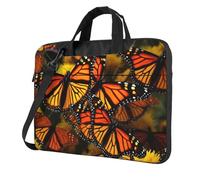 BYPPJGH Monarch Butterflies - Bolsa de hombro para laptop para hombres y mujeres, maletín con asa de correa, impermeable, bolsa para laptop, Black, 13 inch