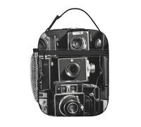 BYPPJGH Retro Cool Camera Collection - Bolsa de almuerzo aislada reutilizable de gran capacidad, a prueba de fugas, bolsas de comida para mujeres y hombres, trabajo, oficina, picnic, viajes