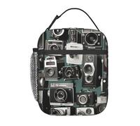 BYPPJGH Retro Cool Camera Collection1 - Lonchera aislada reutilizable de gran capacidad, a prueba de fugas, bolsas de comida para mujeres y hombres, trabajo, oficina, picnic, viajes