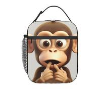 BYPPJGH The Silent Monkey - Lonchera térmica reutilizable de gran capacidad, a prueba de fugas, bolsas de comida para mujeres y hombres, trabajo, oficina, picnic, viajes