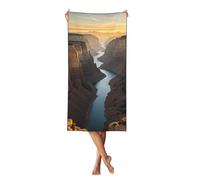 BYPPJGH Toalla de playa de microfibra de gran tamaño, ligera, a prueba de arena, toalla de baño al atardecer, toalla de natación, terciopelo de piel de melocotón, toallas de playa de secado rápido