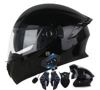 Byroads Bluetooth Incorporado Cascos Integrales Moto Casco Abatible Casco Flip Up con Doble Visera Cascos Modulares Moto ECE Aprobado Cascos Motocicleta para Hombres y Mujeres 3XL