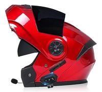 Byroads Casco plegable con Bluetooth, casco de moto integrado Bluetooth DOT/ECE aprobado para motocicleta, casco completo, antiempañamiento, doble espejo, unisex, 55 ~ 62 cm