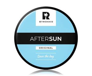 BYROKKO - Crema para después del sol, loción bronceadora natural con mentol, mantequilla de mango y vitamina E, refresca, hidrata y nutre la piel expuesta al sol, vegana, sin parabenos, conservador de