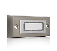 Byron Botón universal para timbre, retroiluminado, instalación de dos cables, acero inoxidable cepillado