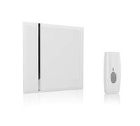 Byron BY401W - Kit de Timbre de Puerta inalámbrico y pulsador, Color Blanco