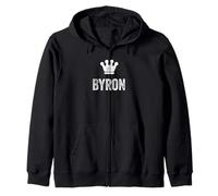 Byron the King - Corona y nombre para hombre llamado Byron Sudadera con Capucha