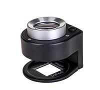 Bysameyee 30X Lupa Iluminada, 6 Luces Oficina Lupa de Metal Portátil Escalera Plegable Hebilla para Textil Óptico Joyería Herramienta Monedas Sellos Monedas Gemas