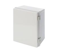 BYSECUR AWB403020 Caja de ABS 400x300x200, impermeable con bisagras plásticas de cierre y placa base