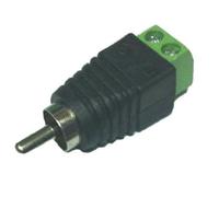 BYSECUR BSC01337 Conector DC macho RCA con salidas +/- de 2 terminales