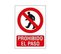 BYSECUR BSCPR201 Cartel de Señalización Prohibido el Paso