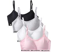 Bysion Sujetador Deportivo de Algodón para Niña Adolescente Bralette Camiseta de Tirantes Joven Ropa Interior para 10 a 18 años