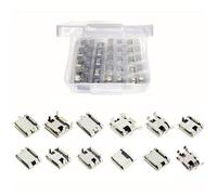 Bytcew Juego de 12 Tipos de Conectores Micro USB, Conector de Enchufe Jack, Adaptador de Repuesto para reparación USB-b, Juego Surtido para teléfono, Juguete, Placa de Circuito, Soldadura SMD SMT (60