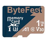 ByteFest 1TB Tarjeta de Memoria Mic roSD con Adaptador SD, UHS-I U3 Mic roSD Rápida, V30 Vídeo UHD C10 A1 TF Card para Camara Vigilancia Drone Gaming Console