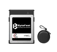 ByteFest Tarjeta de memoria CFexpress tipo B de 128 GB con carcasa de memoria portátil, NVMe PCIe 3.0 de alta velocidad, compatible con Nikon Z6/Z7/Z9/D5/D6, Canon EOS-1DXMark III/EOS-R3/R5, Panasonic