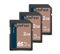 ByteFest Tarjeta SD 2GB(Paquete de 3), SDHC Memoria SD Card, Clase 10, U1, V10, Tarjetas SD para Cámara, DSLR, Fotógrafo Profesional