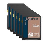 ByteFest Tarjeta SD 32 GB（Paquete de 30）, SDHC Memoria SD Card, UHS-1, Clase 10, U3, V30, Full HD, Tarjetas SD para Cámara, DSLR, Fotógrafo Profesional (32GB 30Pack)