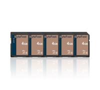 ByteFest Tarjeta SD 4GB（Paquete de 5）, Memoria Card, Clase 10, U1, V10, Full HD, Tarjetas SD para Cámara, DSLR, Fotógrafo Profesional (4GB 5Pack)