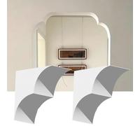 ByteRunning Kit De Arco De Puerta,2 Piezas Kit De Esquina De Arco,Moldura De Arco De Puerta Semicircular,Kit De Arco Precurvado para Marcos De Puerta,Pintable,Espuma,para DecoracióN Interiores