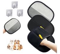 BYTJUN 3 guantes de eliminación estática de pelo de mascotas, guante de depilación de mascotas de doble cara para gatos y perros | Removedor de pelo de perro y guante de aseo de gatos para lavar