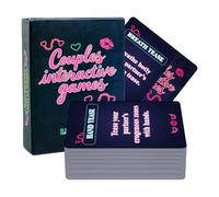 Byuexhp Baraja De Cartas Juego para Parejas | 50 Hojas Interactivas | Juego De Desafío Íntimo para Adultos | para Viajes Noche De Cita Cumpleaños San Valentín Y Luna De Miel