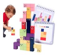 Byuexhp Bloques de Construcción para - Juguete Creativo De Aprendizaje Y Juego | Cubo de Construcción de Madera Puzzle de Expresión - para el Juego de Casa en Kindergarten y Aula