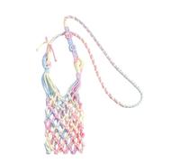 Byuexhp Bolso Tejido | Soporte Estilo Bohemio Portátil Calado Manos Libres,Bolso Tejido para Copas de Vino | Viajes Camping Interiores Exteriores Playa Mar Mujeres Hombres Botellas Teléfonos
