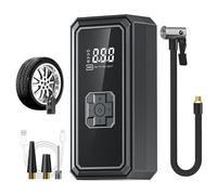 Byuexhp Bomba de aire para neumáticos de coche, con iluminación de apagado automático inalámbrico - inflador portátil para neumáticos - para sedán vehículo auto bicicleta globos inflables viaje al