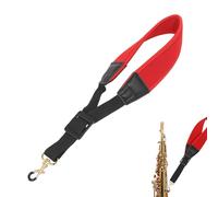 Byuexhp Correa para el cuello para saxofón tenor, correa ajustable para el cuello, accesorio para instrumentos musicales con gancho de metal para escenario de concierto, clarinete bajo, oboe fagot