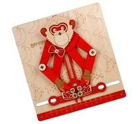 Byuexhp de Madera | Juguete Interactivo de matemáticas 3D Mono - Puzzle mecánico de Madera para niños - para Actividades niñas Regalo de Pascua