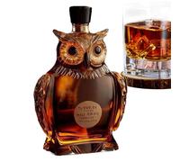 Byuexhp Jarra de licores, recipiente en forma de búho con 350 ml de capacidad, decantador de whisky, regalo para padre, marido, abuelo, hombre, fiesta familiar, boda, Navidad, bar, restaurante