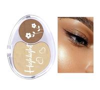 Byuexhp Maquillaje De Sombras De Ojos,Maquillaje Duradero De 2 Colores - Polvo De Sombras De Ojos Contorneador E Iluminador | Para Uso Diario Viaje Boda Fiesta Cita San Valentín Cumpleaños