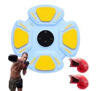 Byuexhp Máquina de Boxeo Musical, Juego de música de Boxeo - Entrenador de inalámbrico Inteligente electrónico montado en la Pared con Guantes de,Objetivo de con música para