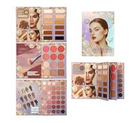Byuexhp Paleta De Maquillaje Libro | Pigmentos Intensos De Larga Duración - Paleta De Maquillaje De 59 Colores,Para Mujeres, Niñas, Principiantes, Para Uso En Hogar, Diario, Desplazamiento, Citas Y