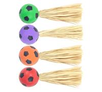 Byuexhp Pequeñas bolas de saltar,4 Piezas 2 en 1 Juegos para Mascotas Saltar,Bola Móvil Para Gatos - Para Entrenamiento Movimiento Mental Promoción Espiritual Escalada Casa Juego Al Aire Libre Juego