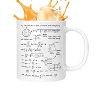 Byuexhp Taza de café física | Taza de cerámica de 320 ml con fórmulas innovador recipiente | Taza de café matemáticas, para disfrutar de té caliente y frío, agua, bebidas, té con leche,