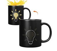 Byuexhp Taza de cambio de calor, Taza de cambio de color sensible al calor, Tazas lindas, novedad, tazas de café para compañeros de trabajo, familia, mejor amigo, regalo de colgante