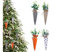 Byuexhp Zanahorias Decorativas de Pascua, 4 Unidades, decoración, decoración de Mesa de Primavera, Estilo rústico, para casa, Oficina, Dormitorio, salón, Estudio, estantería, Vitrina, tocador