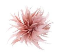 BYUTFA Broche de plumas y bufanda de moda con hebilla de Navidad, joyas de plumas y flores, insignia para mujer y niña