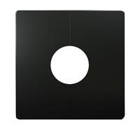 BYUTFA - Placa de Pared Dividida de Plástico, Brida Dividida para tubería de 0,47 ''/0,87 ''/1,26 '', Negro, ABS, Autoadhesivo con tira